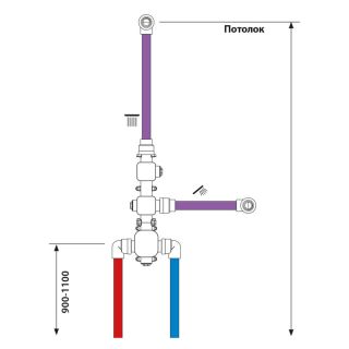 Душевой комплект Timo Selene SX-2229/17SM с термостатом золото матовое